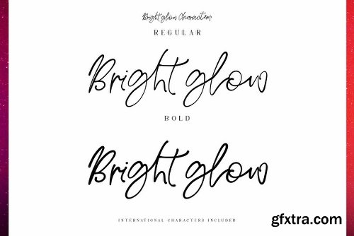 Bright Glow Script Font Family - 2 Fonts