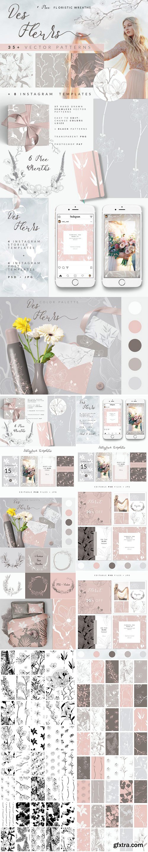 CM - 35+ Patterns &amp; 8 Instagram Templates 2344548