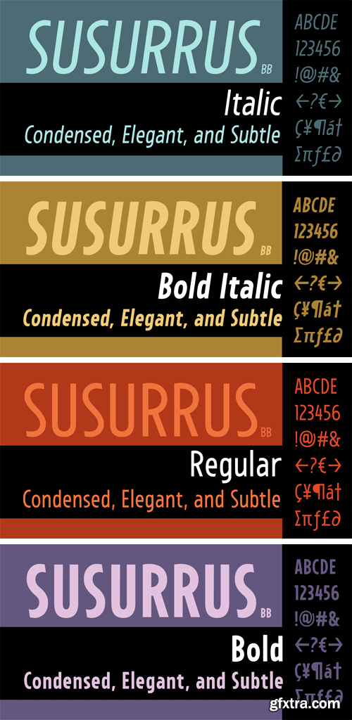 Susurrus BB Font Family