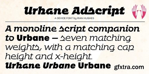 Urbane Adscript Font Family - 7 Fonts