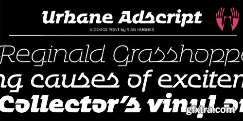 Urbane Adscript Font Family - 7 Fonts