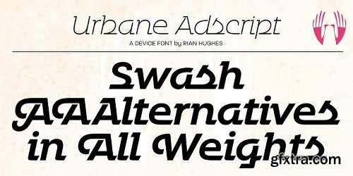 Urbane Adscript Font Family - 7 Fonts