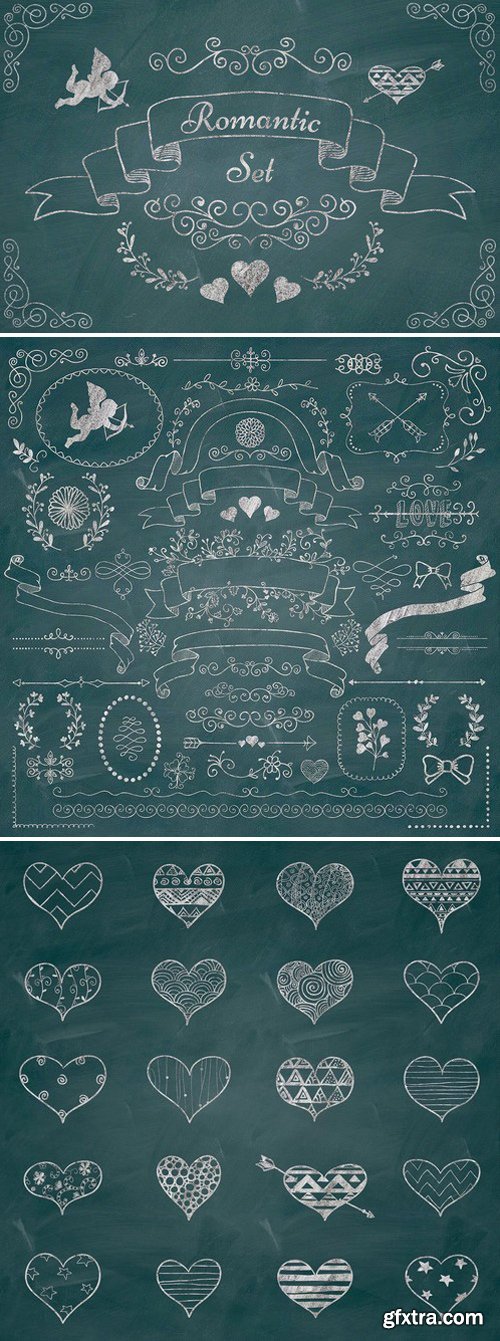 CM - Romantic Elements. Chalk Drawing PNG 1187507