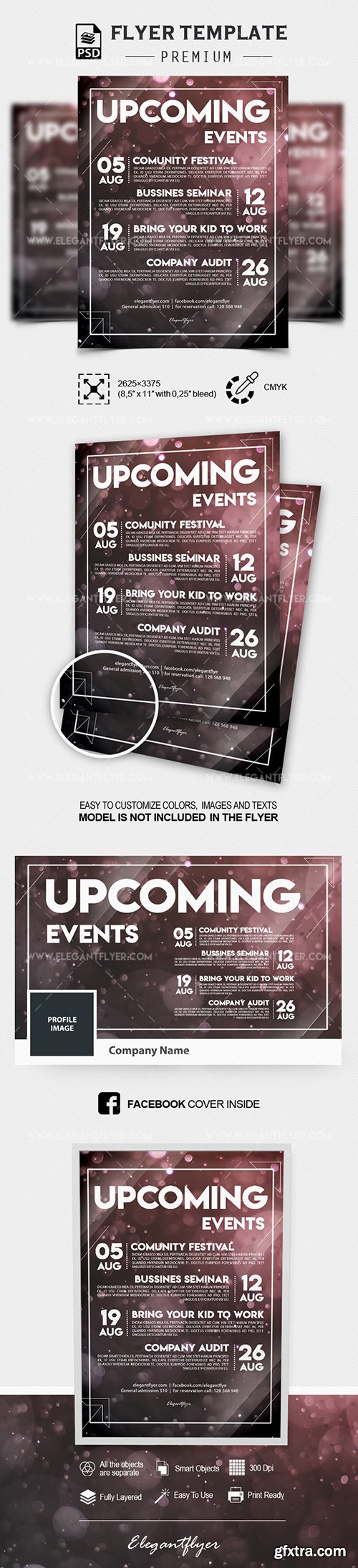 Upcoming Events – Flyer PSD Template