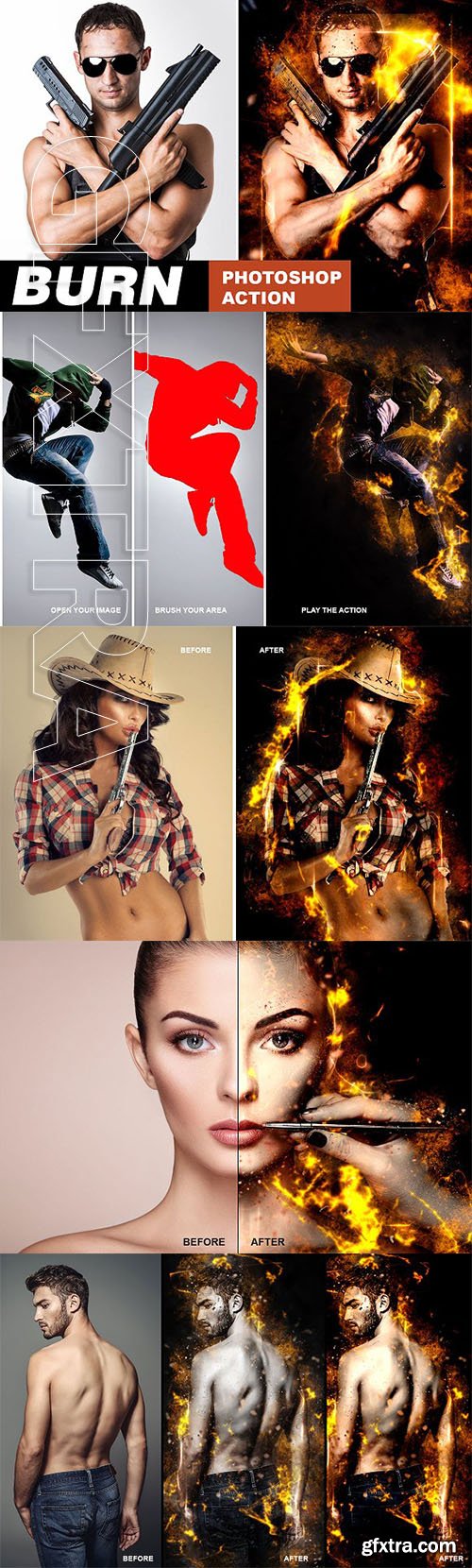 CreativeMarket - Burn Photoshop Action 2855442