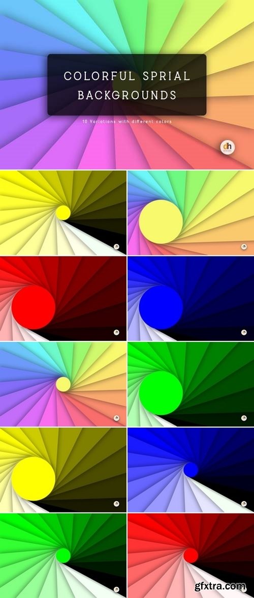 Colorful Spiral Backgrounds