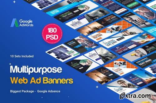 Multipurpose Banners Ad - 180PSD [ 10 Sets ]