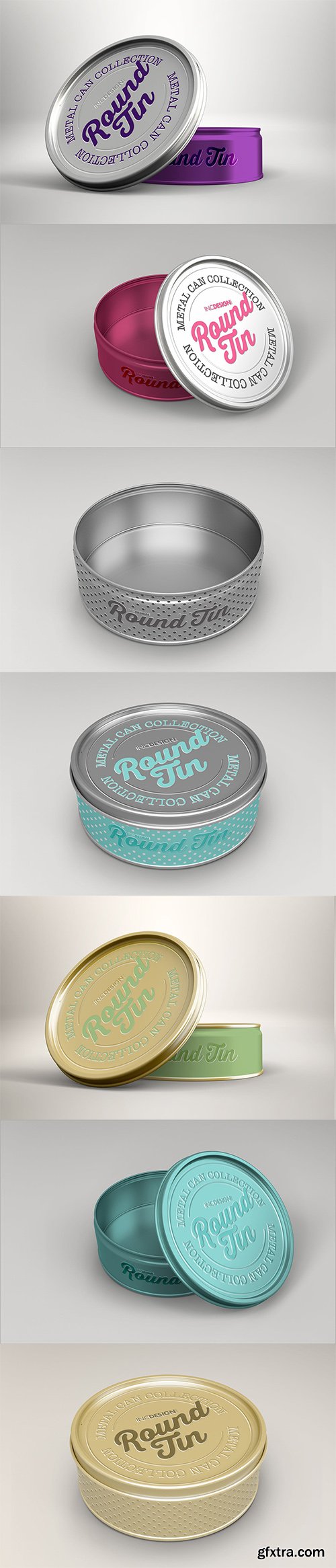 Round Tin Can Packaging Mockups Vol.3