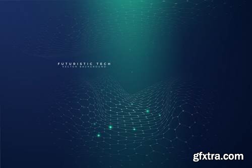 Abstract Technology Grid Vector