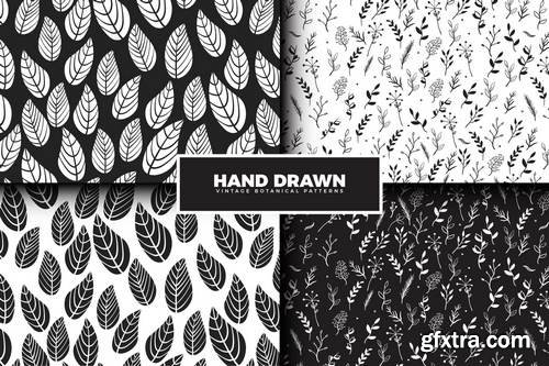 Hand Drawn Leaves Pattern Collection