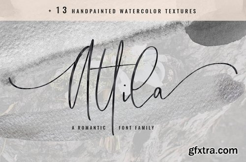 CM - Attila Script + Watercolor Textures 2252751