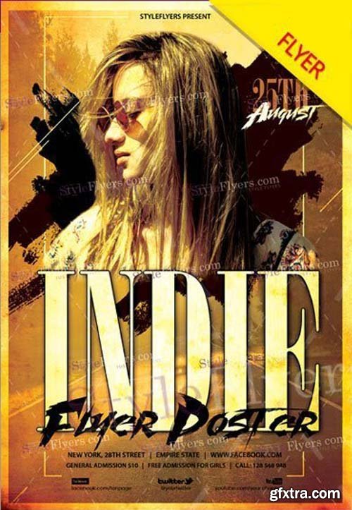 Indie V7 2018 Flyer PSD Template