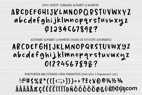 Juicy Gossip Font