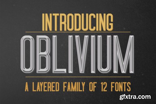 Oblivium Font Family - 12 Fonts