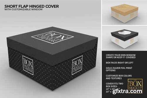 CreativeMarket Square Box Packaging Mockup Creator V1.71 1319398