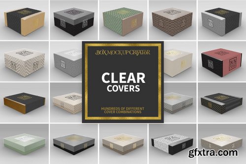 CreativeMarket Square Box Packaging Mockup Creator V1.71 1319398