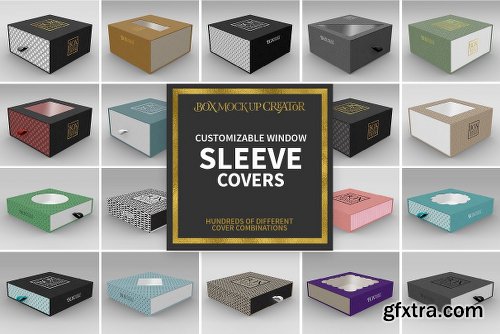 CreativeMarket Square Box Packaging Mockup Creator V1.71 1319398