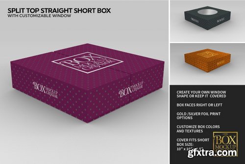 CreativeMarket Square Box Packaging Mockup Creator V1.71 1319398