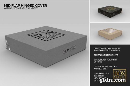 CreativeMarket Square Box Packaging Mockup Creator V1.71 1319398