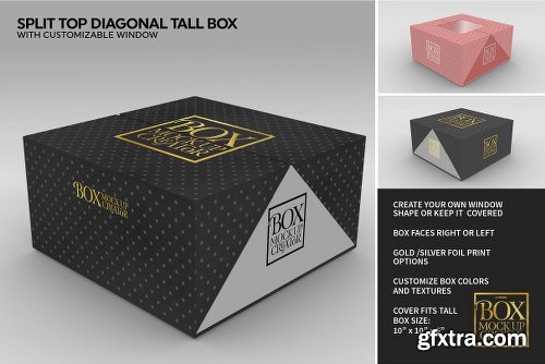 CreativeMarket Square Box Packaging Mockup Creator V1.71 1319398