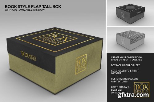 CreativeMarket Square Box Packaging Mockup Creator V1.71 1319398