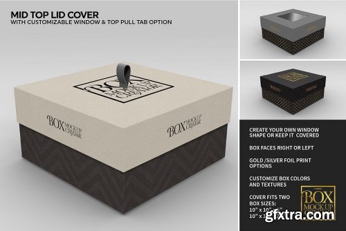 CreativeMarket Square Box Packaging Mockup Creator V1.71 1319398