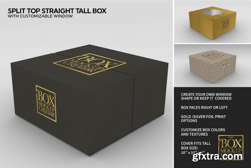 CreativeMarket Square Box Packaging Mockup Creator V1.71 1319398