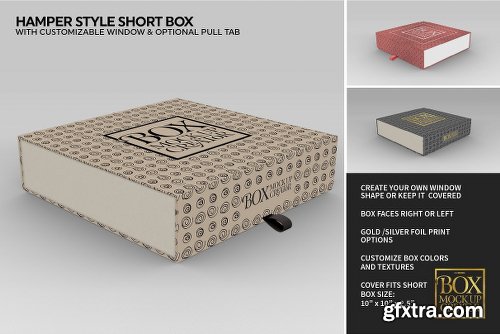 CreativeMarket Square Box Packaging Mockup Creator V1.71 1319398