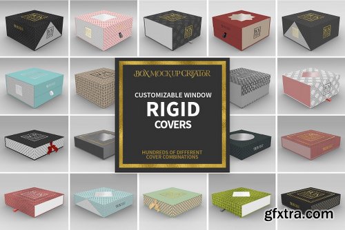 CreativeMarket Square Box Packaging Mockup Creator V1.71 1319398