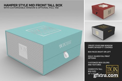 CreativeMarket Square Box Packaging Mockup Creator V1.71 1319398