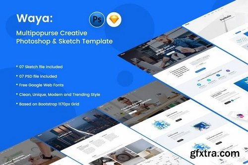 WAYA - Multipurpose Creative PSD & Sketch Template