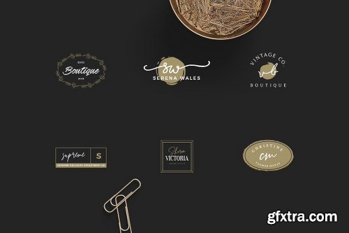 CreativeMarket 50 Feminine Luxury Logos 2719901