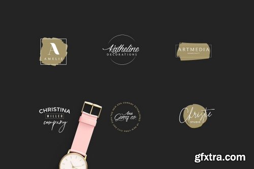 CreativeMarket 50 Feminine Luxury Logos 2719901