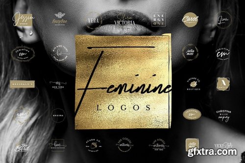 CreativeMarket 50 Feminine Luxury Logos 2719901