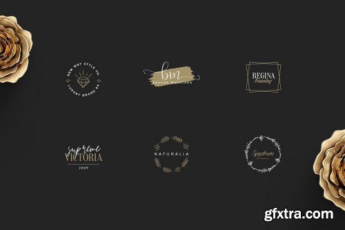 CreativeMarket 50 Feminine Luxury Logos 2719901