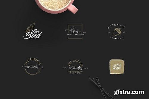 CreativeMarket 50 Feminine Luxury Logos 2719901