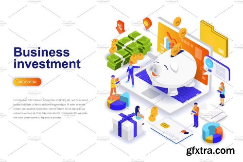 CreativeMarket Isometric Concept Flat Design 2696721