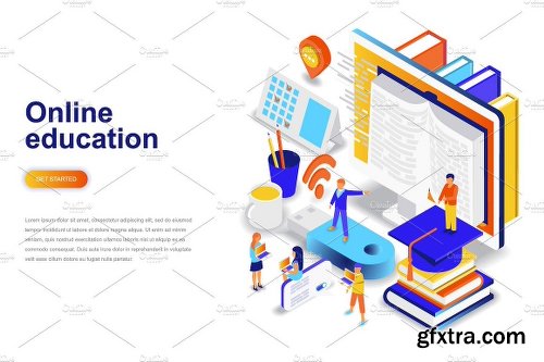 CreativeMarket Isometric Concept Flat Design 2696721