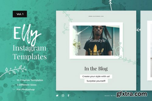 CreativeMarket Elly Instagram Template Bundle 2595972