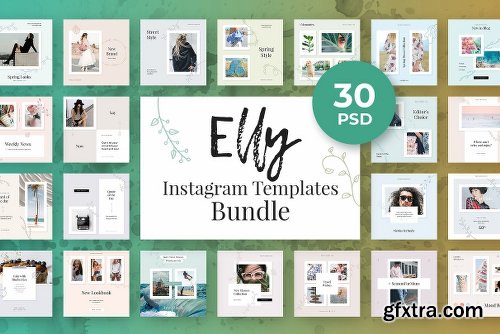 CreativeMarket Elly Instagram Template Bundle 2595972