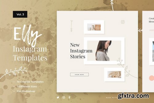 CreativeMarket Elly Instagram Template Bundle 2595972