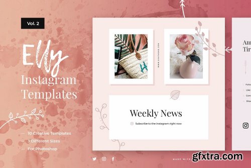 CreativeMarket Elly Instagram Template Bundle 2595972