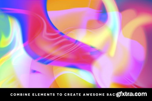 CreativeMarket 25 Abstract Png Neon Elements 2595053