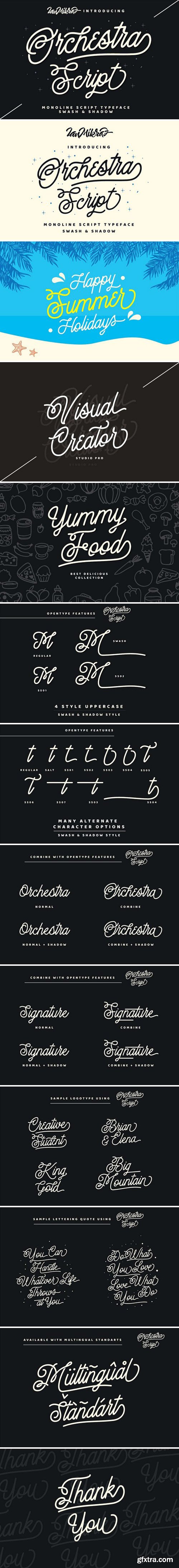 CM - Orchestra Script - Monoline Typeface 2721725