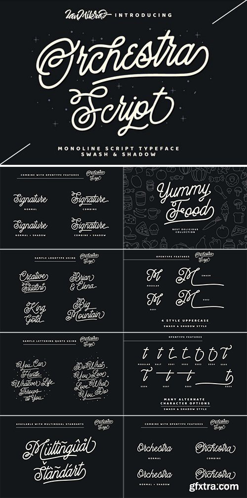 CM - Orchestra Script - Monoline Typeface 2721725