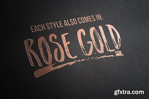 CreativeMarket 500 Gold Foil Layer Styles Photoshop 2572258