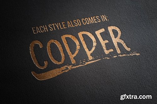 CreativeMarket 500 Gold Foil Layer Styles Photoshop 2572258