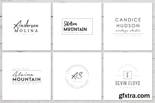 CreativeMarket Minimal Premade Logo Bundle V04 2562978