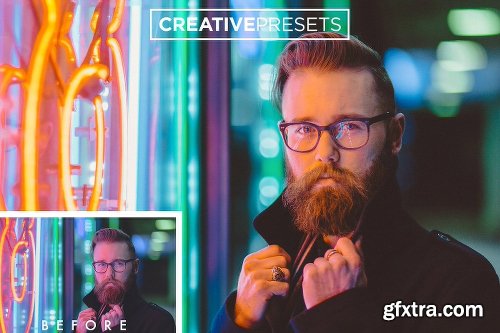 CreativeMarket Neon Lights Lightroom Presets 2387467