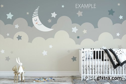 CreativeMarket KIDS WALL & FRAMES Mockup Bundle - 4 2363823